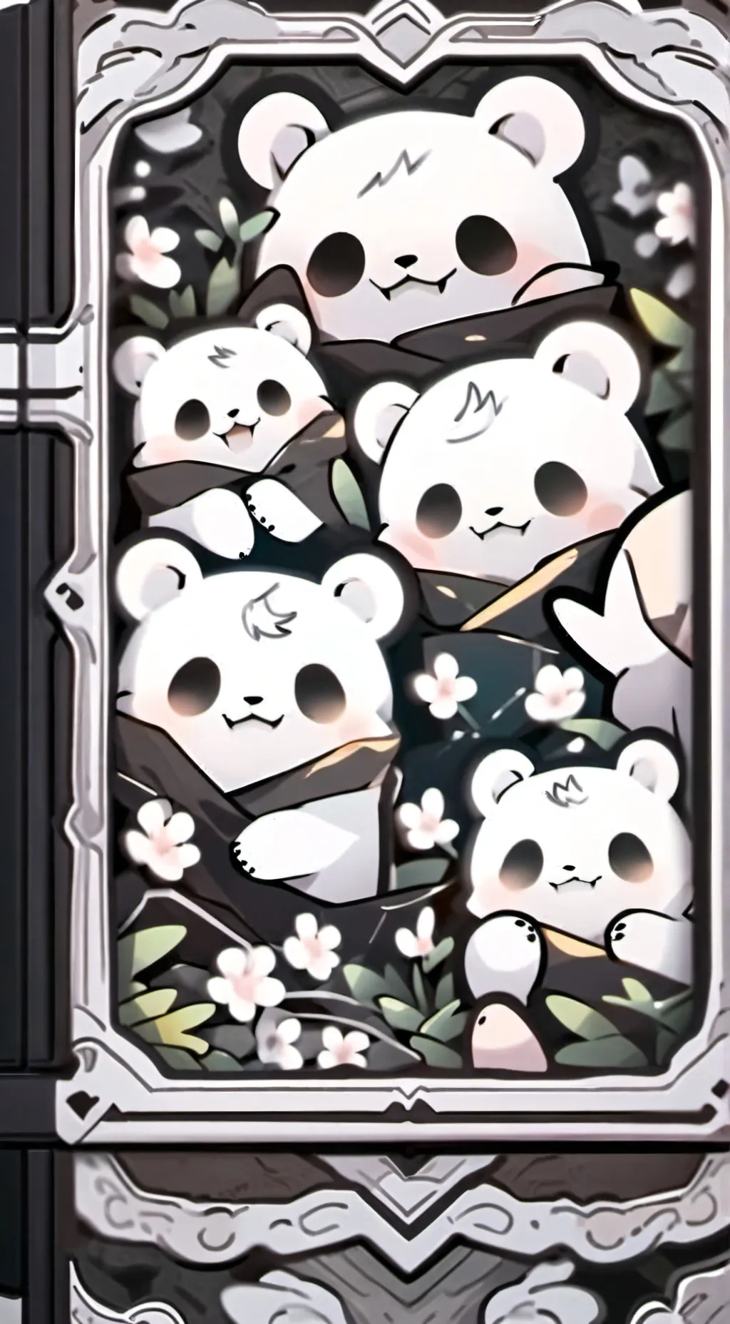 ai character: smiling critters background