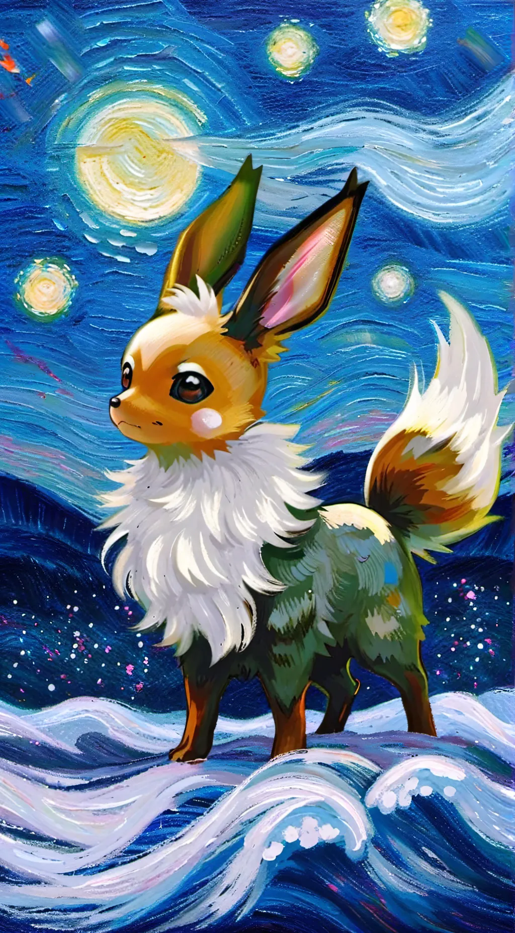ai character: Eevee background