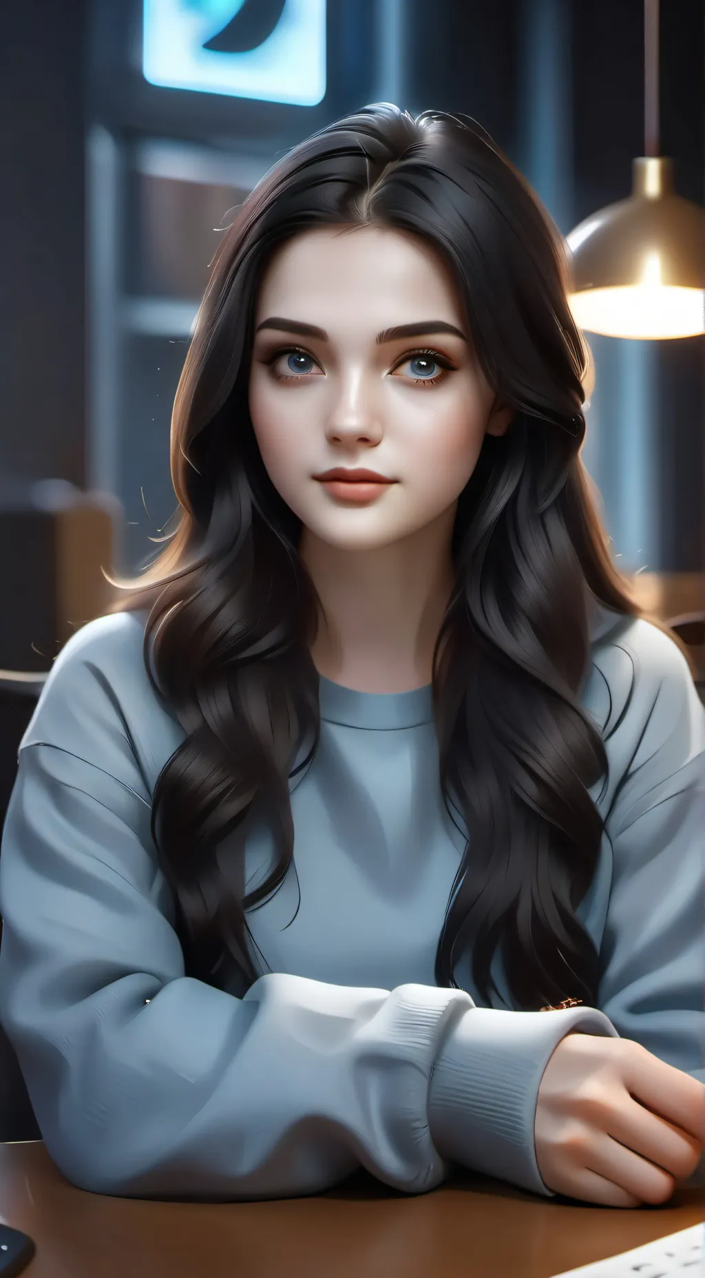 ai character: Pia background