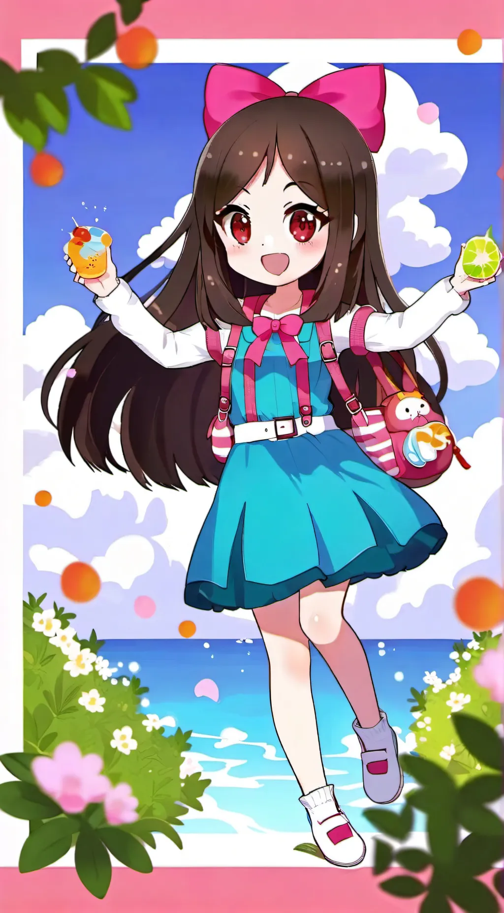 ai character: Julia Minegirl background