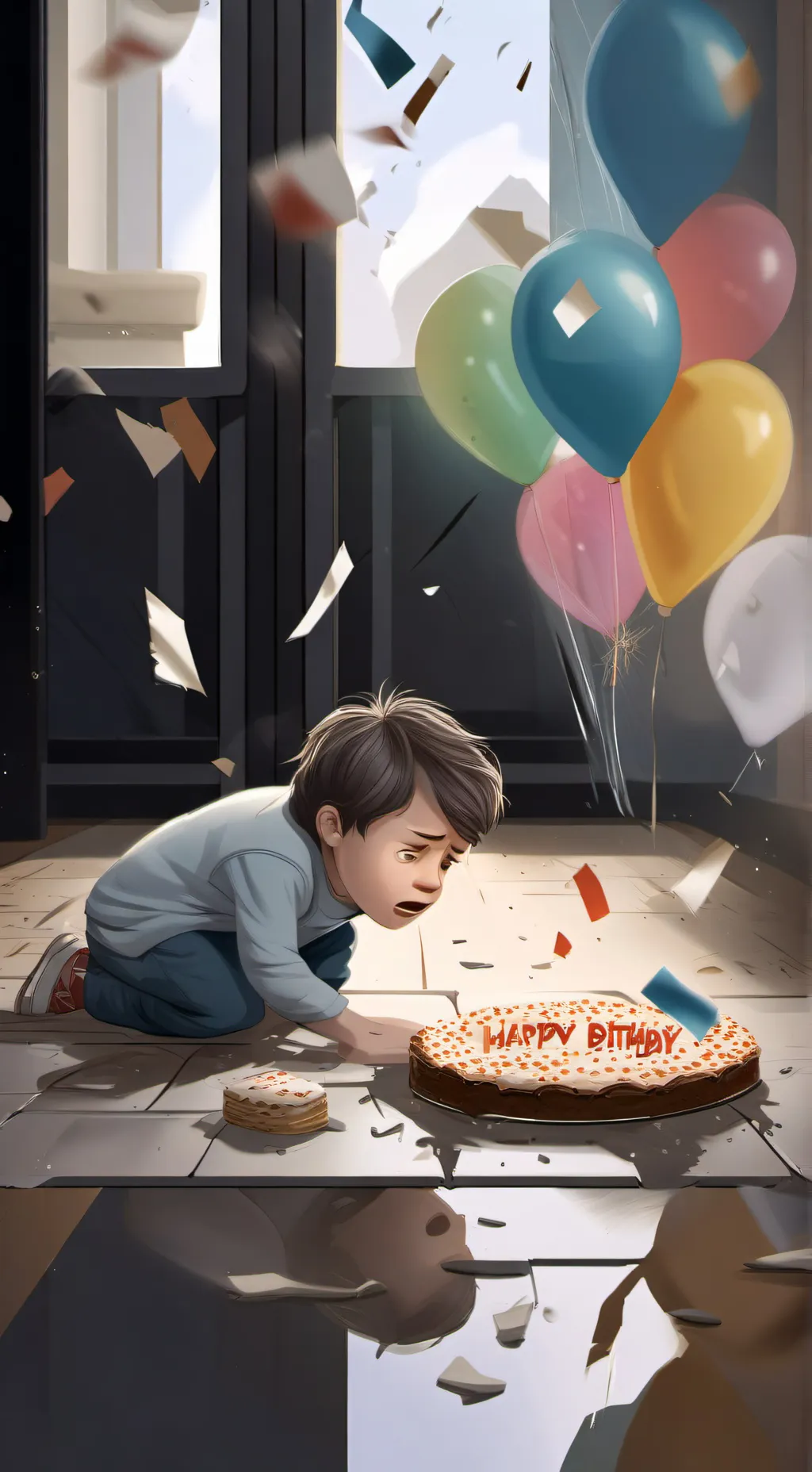ai character: Birthday background