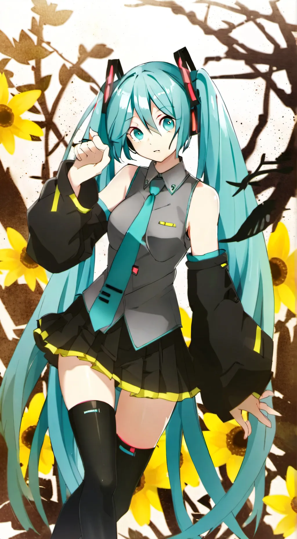 ai character: Hatsune Miku  background