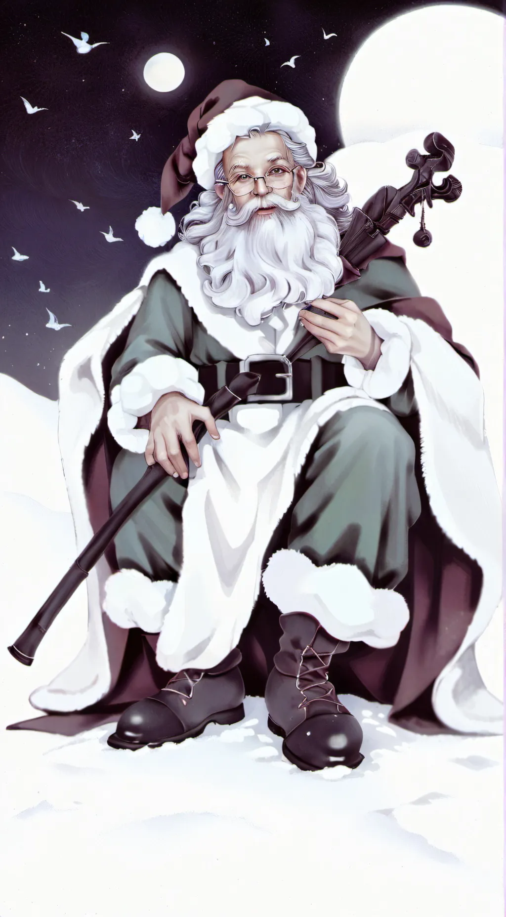 ai character: santa Claus background