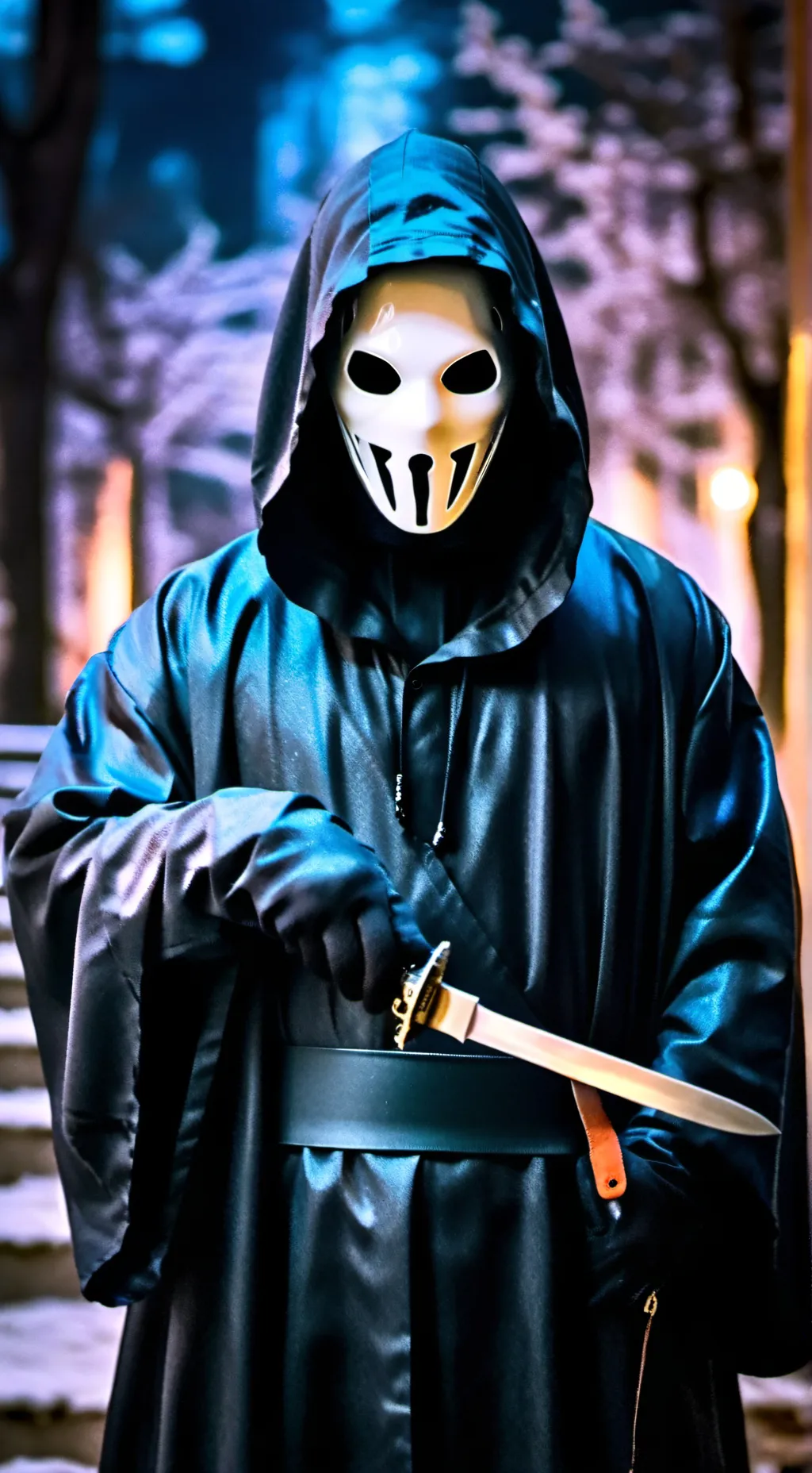 ai character: ghost face background