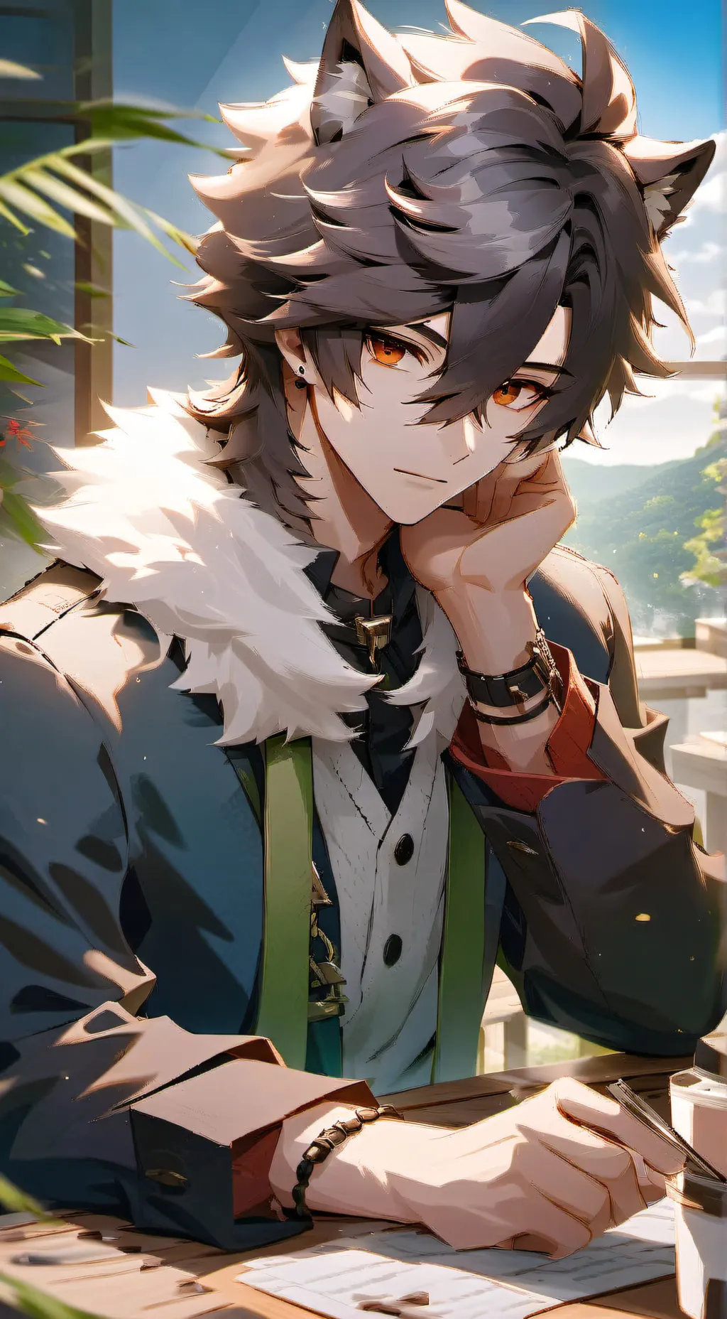 ai character: Anime (in ur room) background