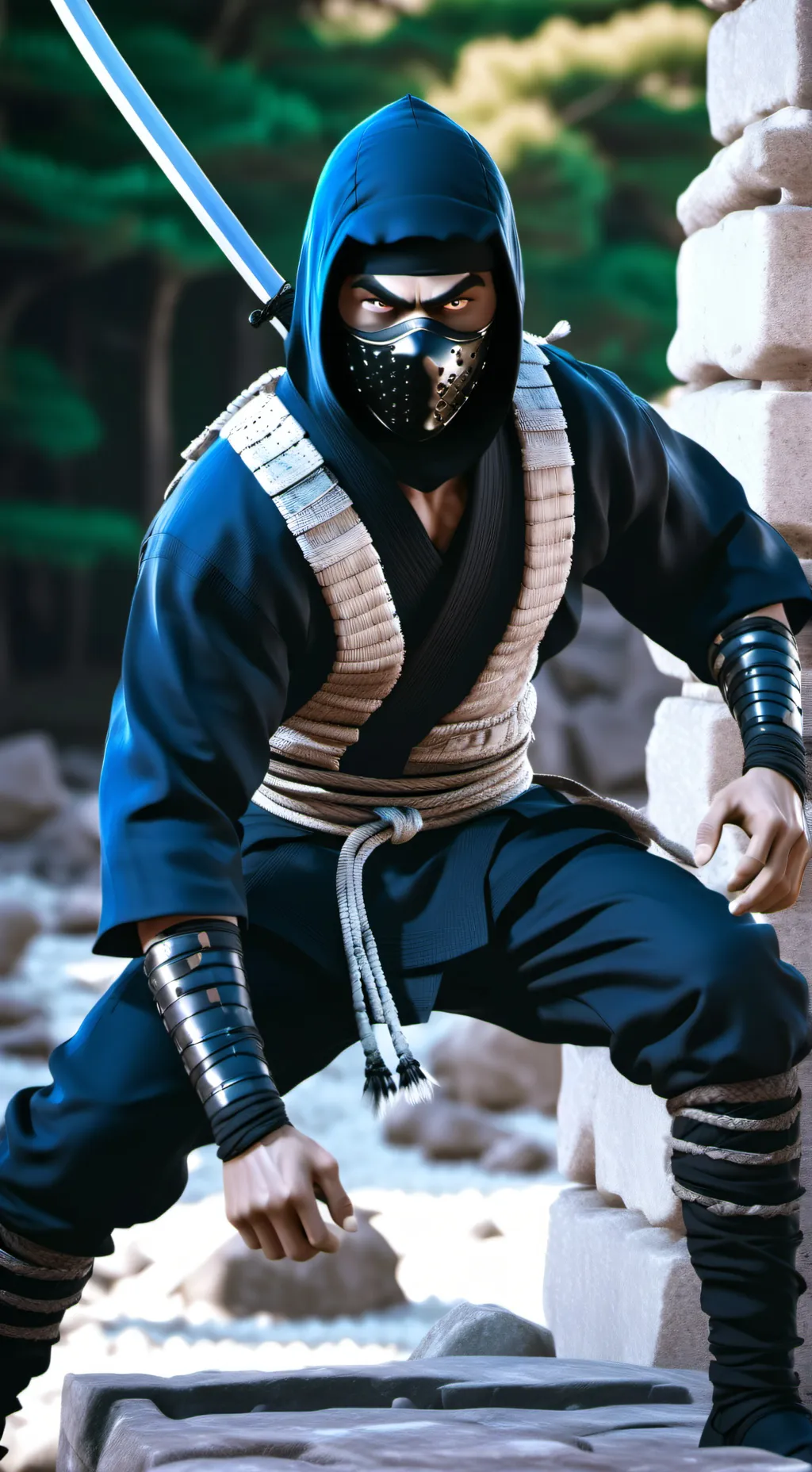 ai character: ninja background