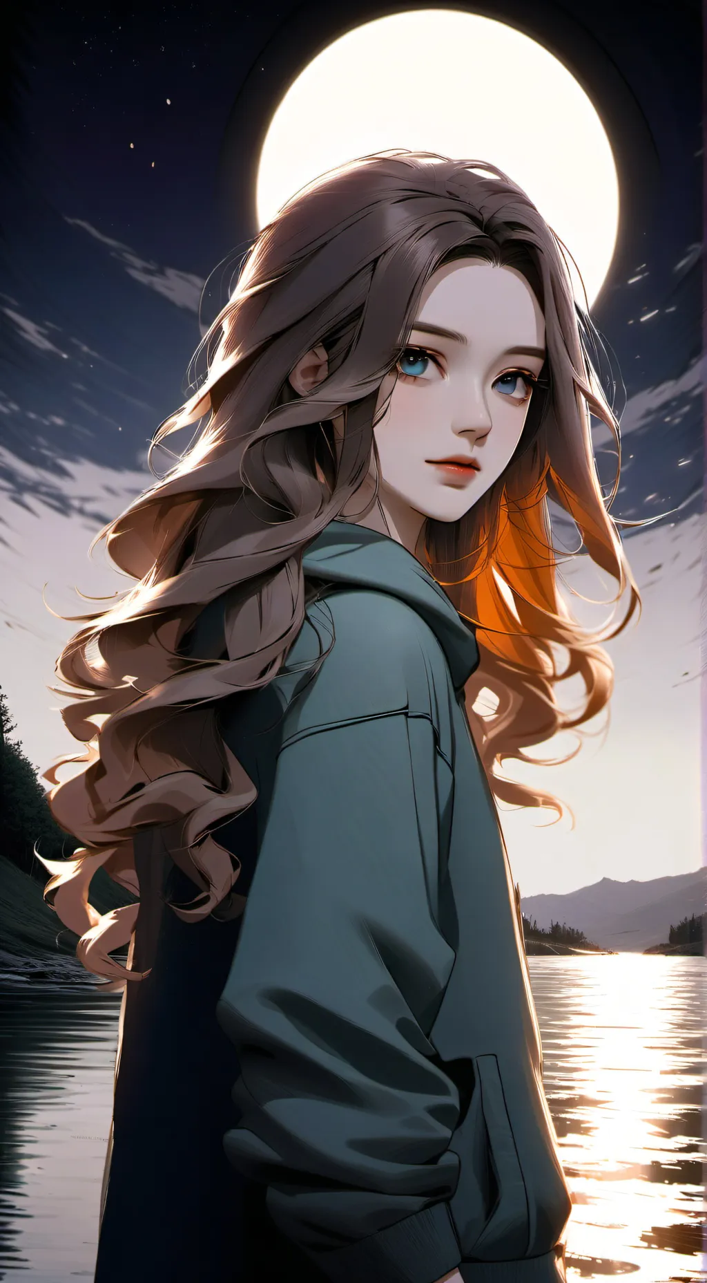 ai character: Luna f. background
