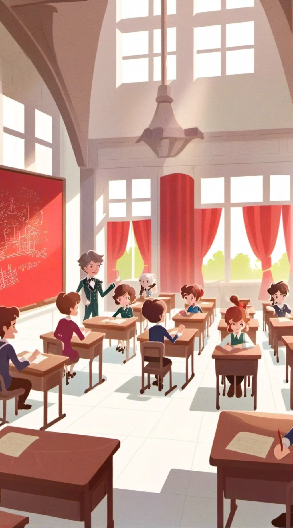 ai character: violets background