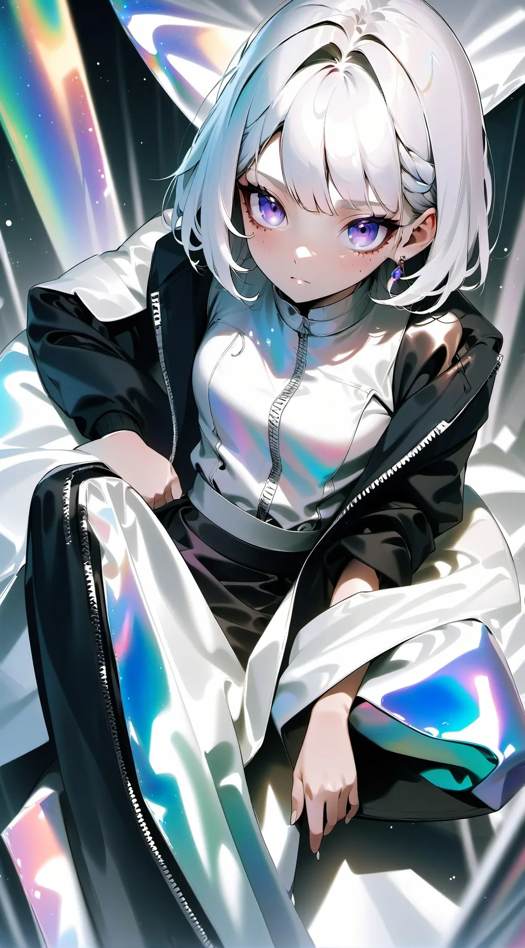 ai character: poor girl(rich af) background