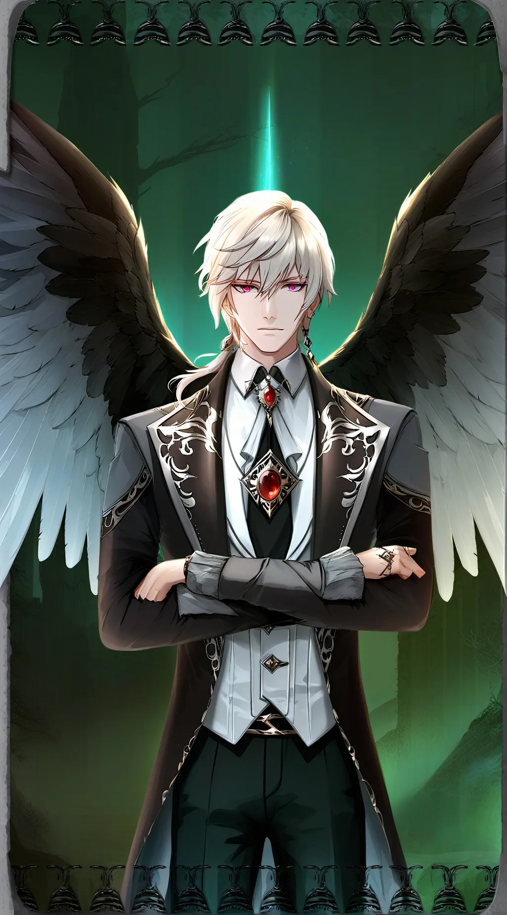 ai character: 💚~moji~💚 background