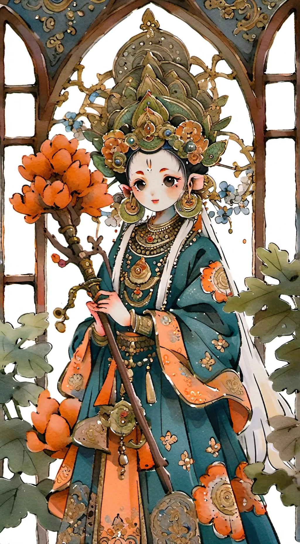 ai character: Your aunt backyard background