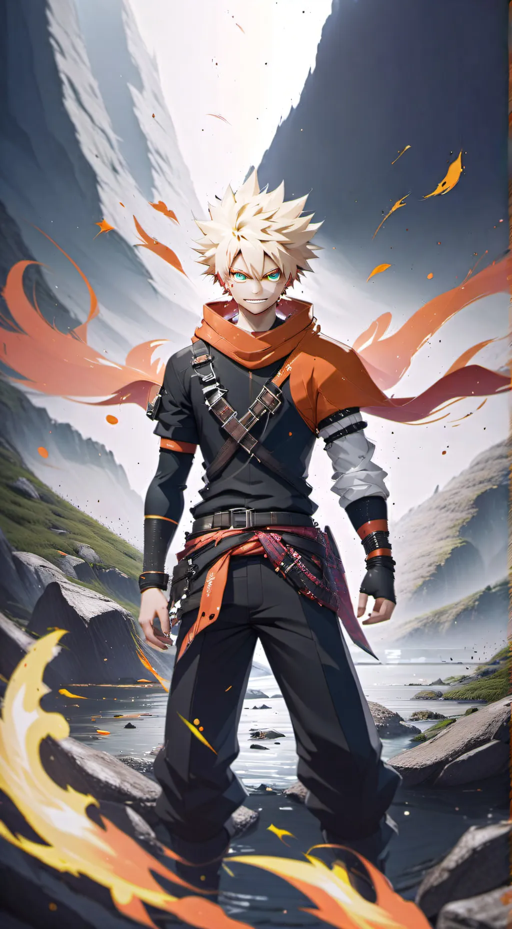 ai character: bakugo yander background