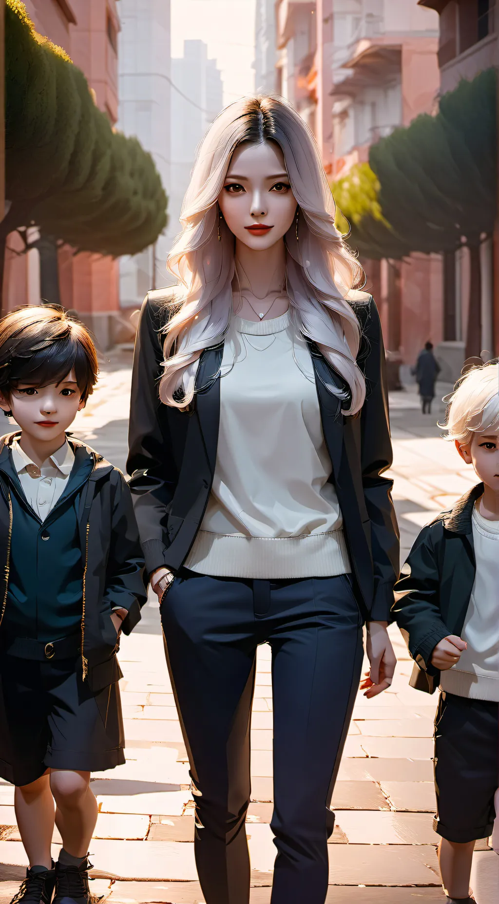 ai character: Aurora, Ethan,elia background