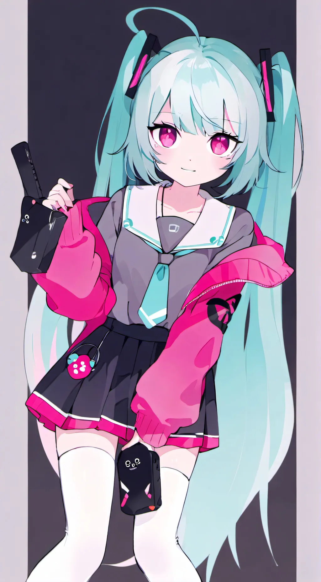 ai character: M1kU (≥∆≤) background