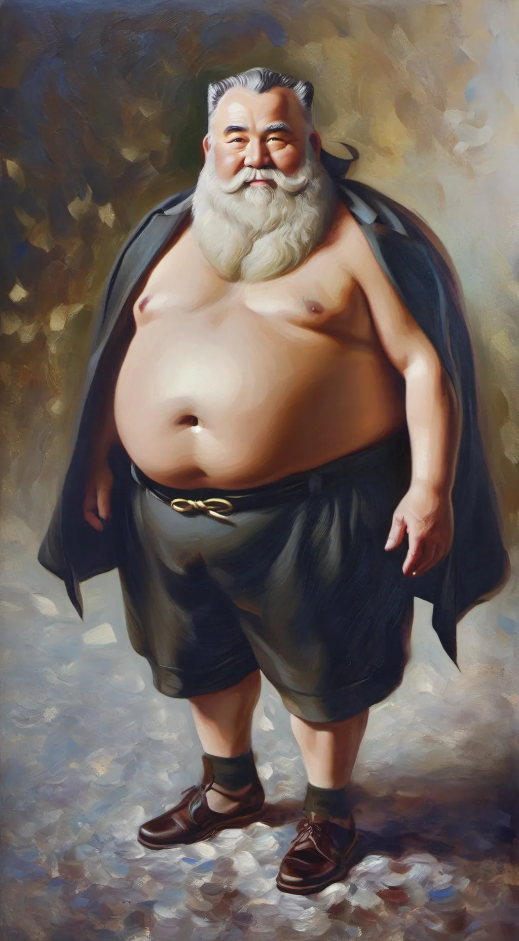 ai character: FAT MAN background