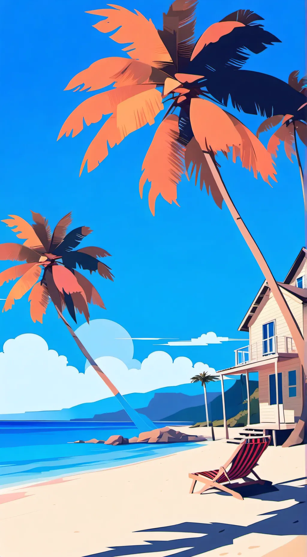 ai character: Dw trip to beach!! background