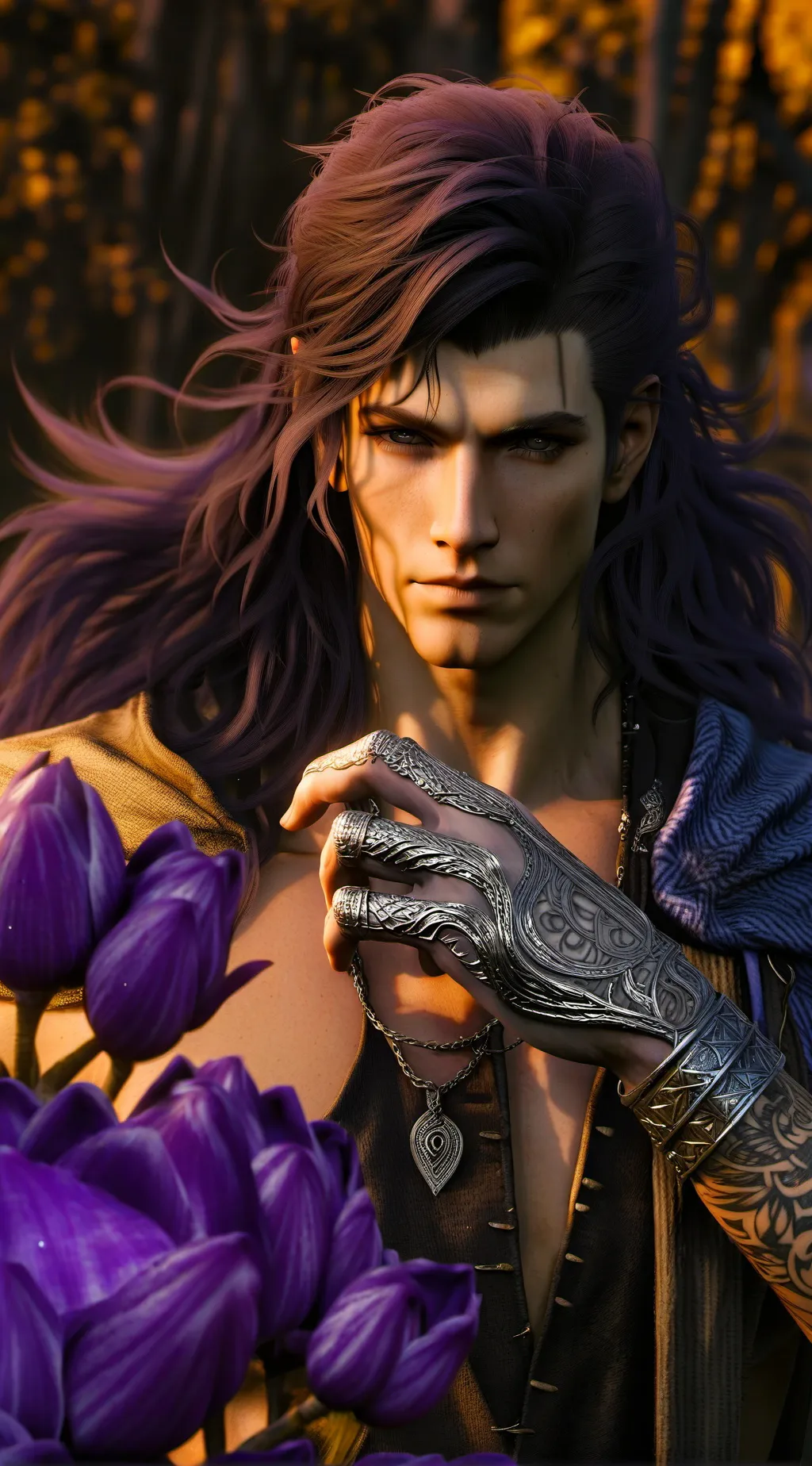 ai character: Sun background