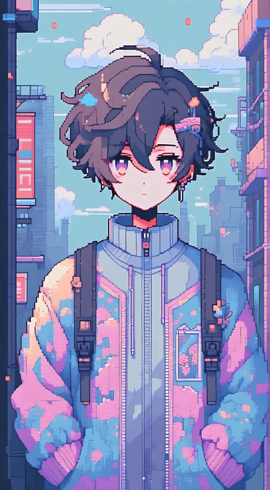 ai character: generated  background