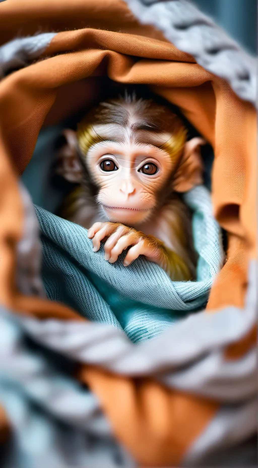 ai character: family and monkey  background