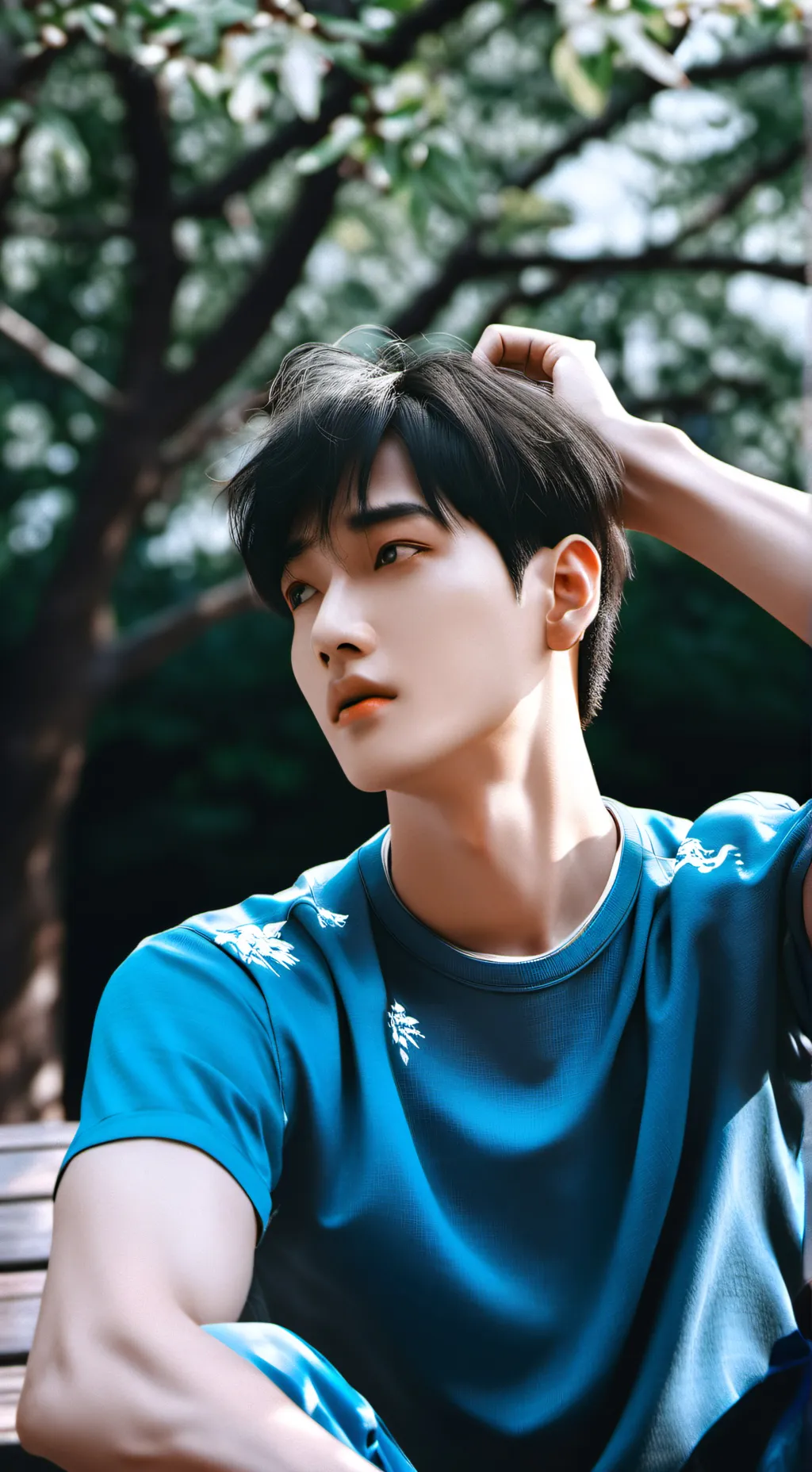 ai character: Bangchan+Error background