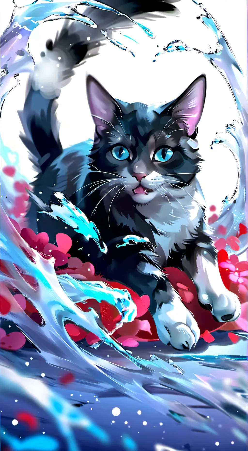 ai character: elemental cats background