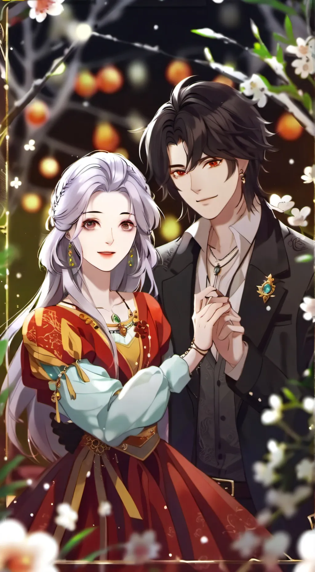 ai character: Lilia et Jonathan  background