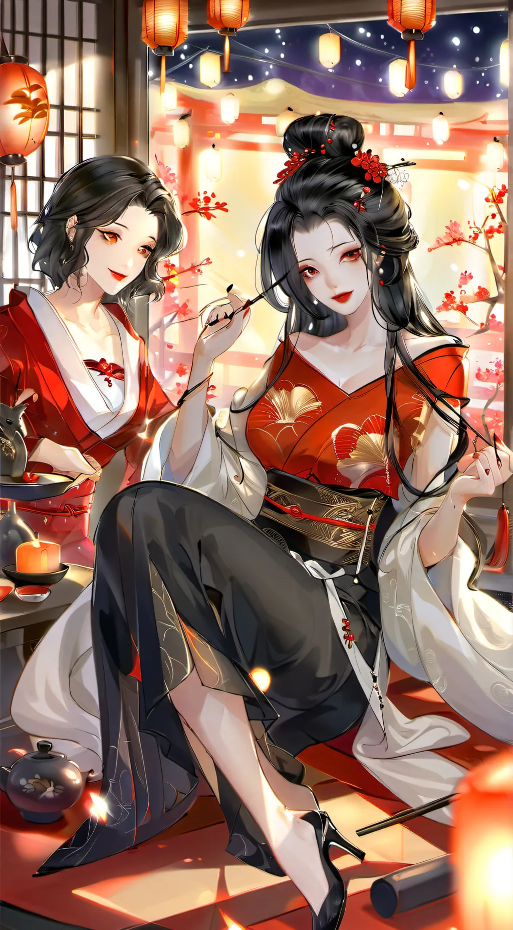 ai character: Aki & Yumi background