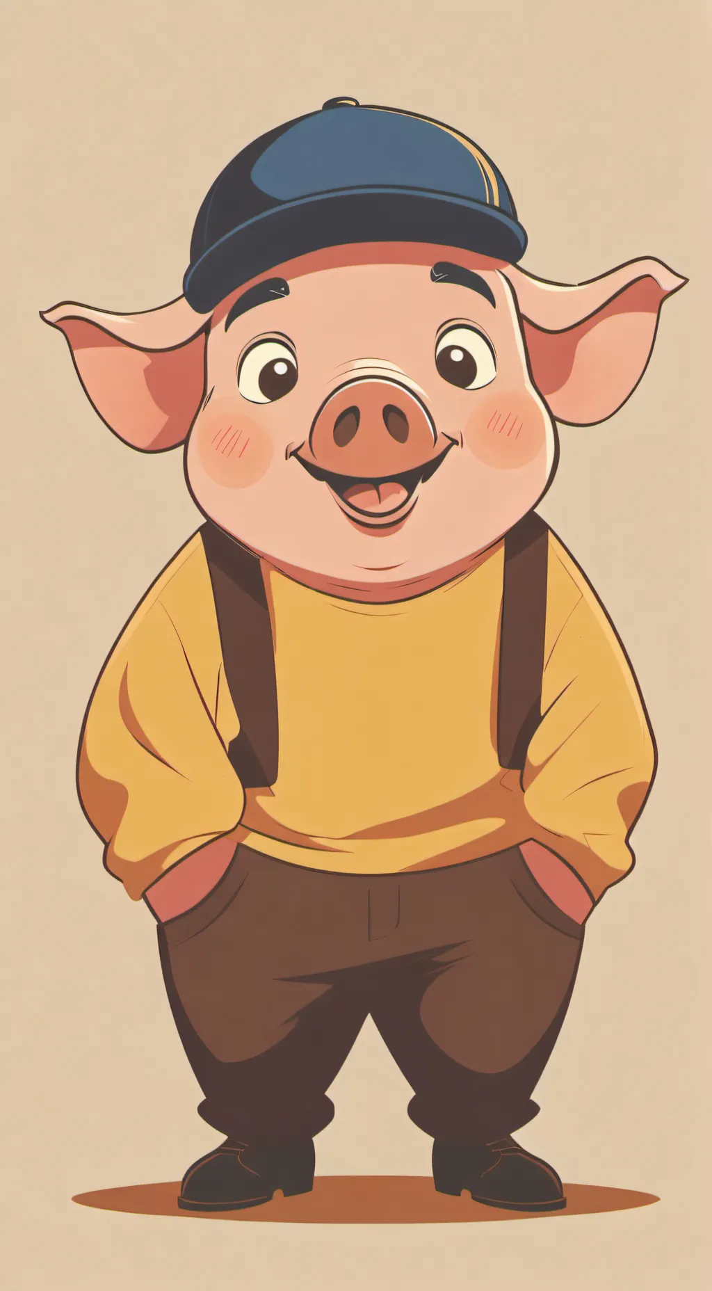 ai character: uncle Samsonite  background