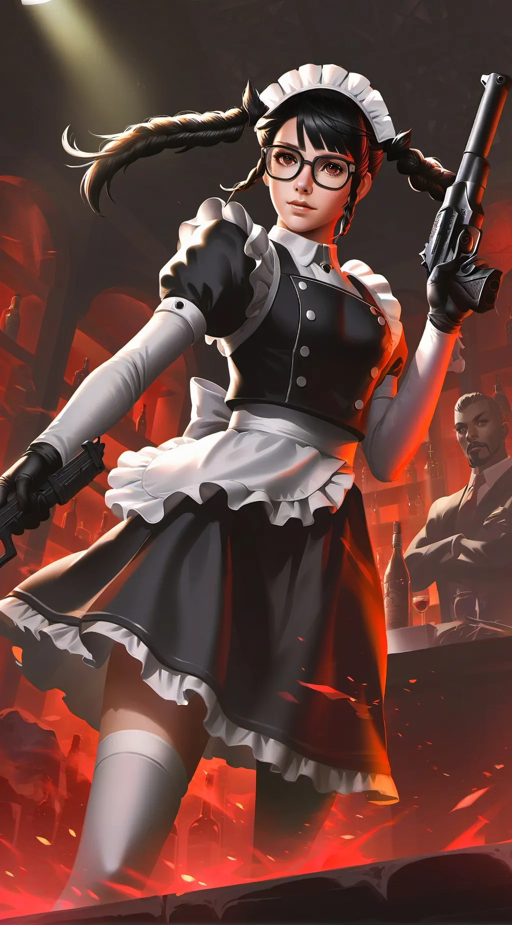 ai character: Gun Maid  background