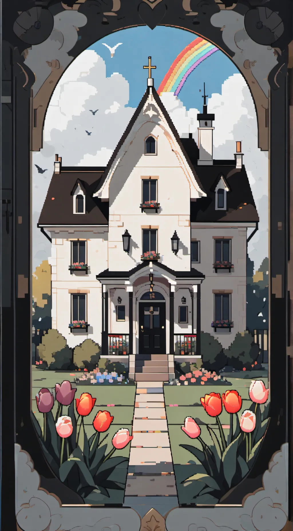 ai character: DW in Minecraft background