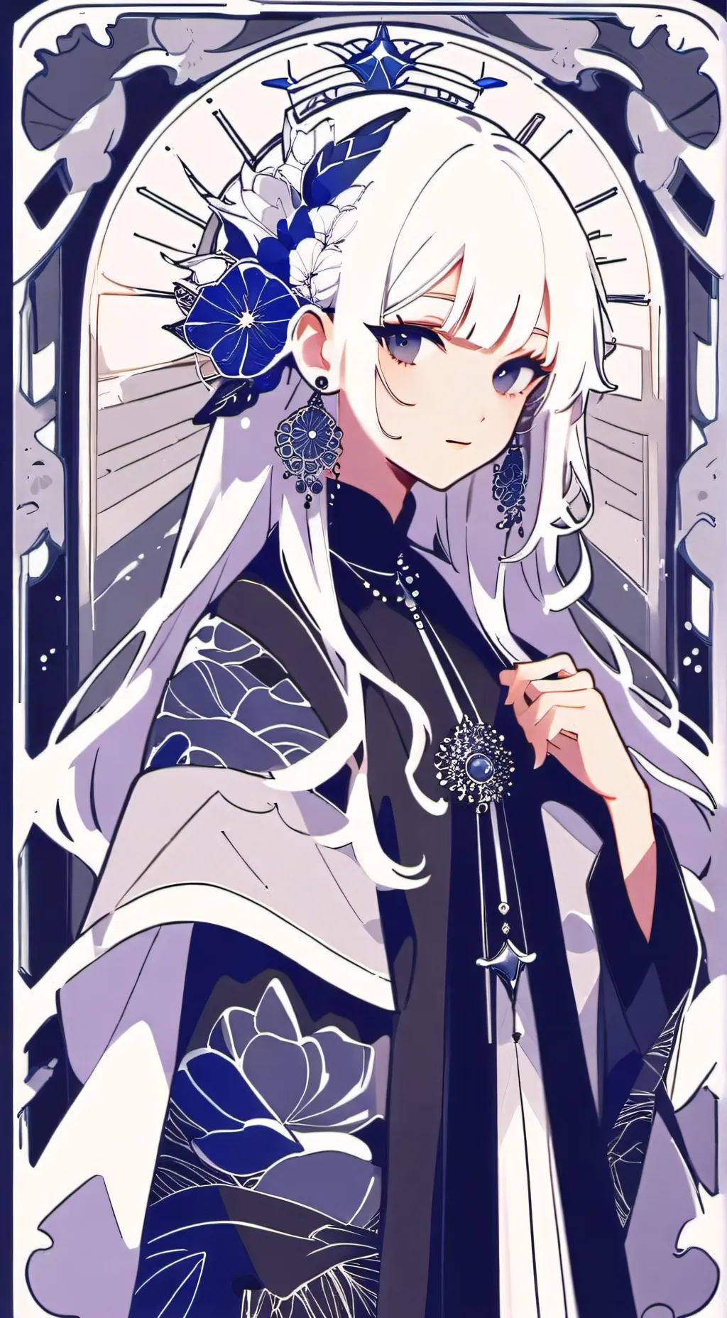 ai character: WEDNESDAY~ background