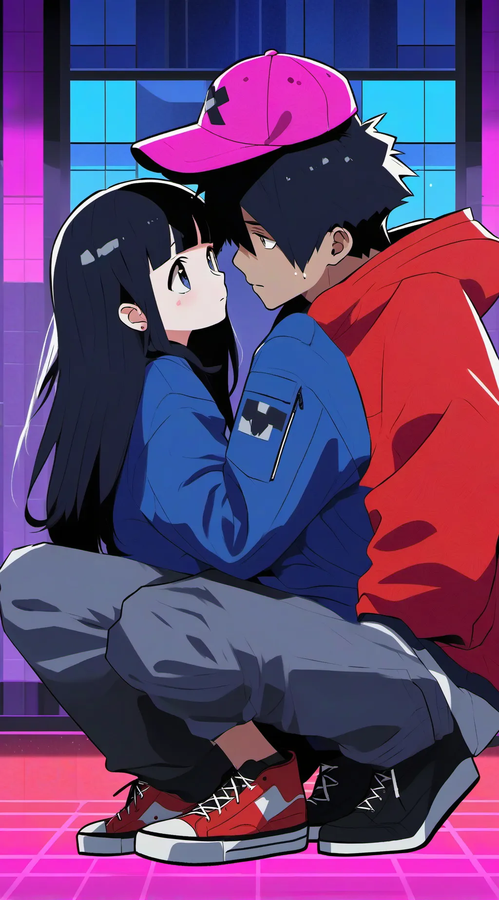 ai character: black x jevin background