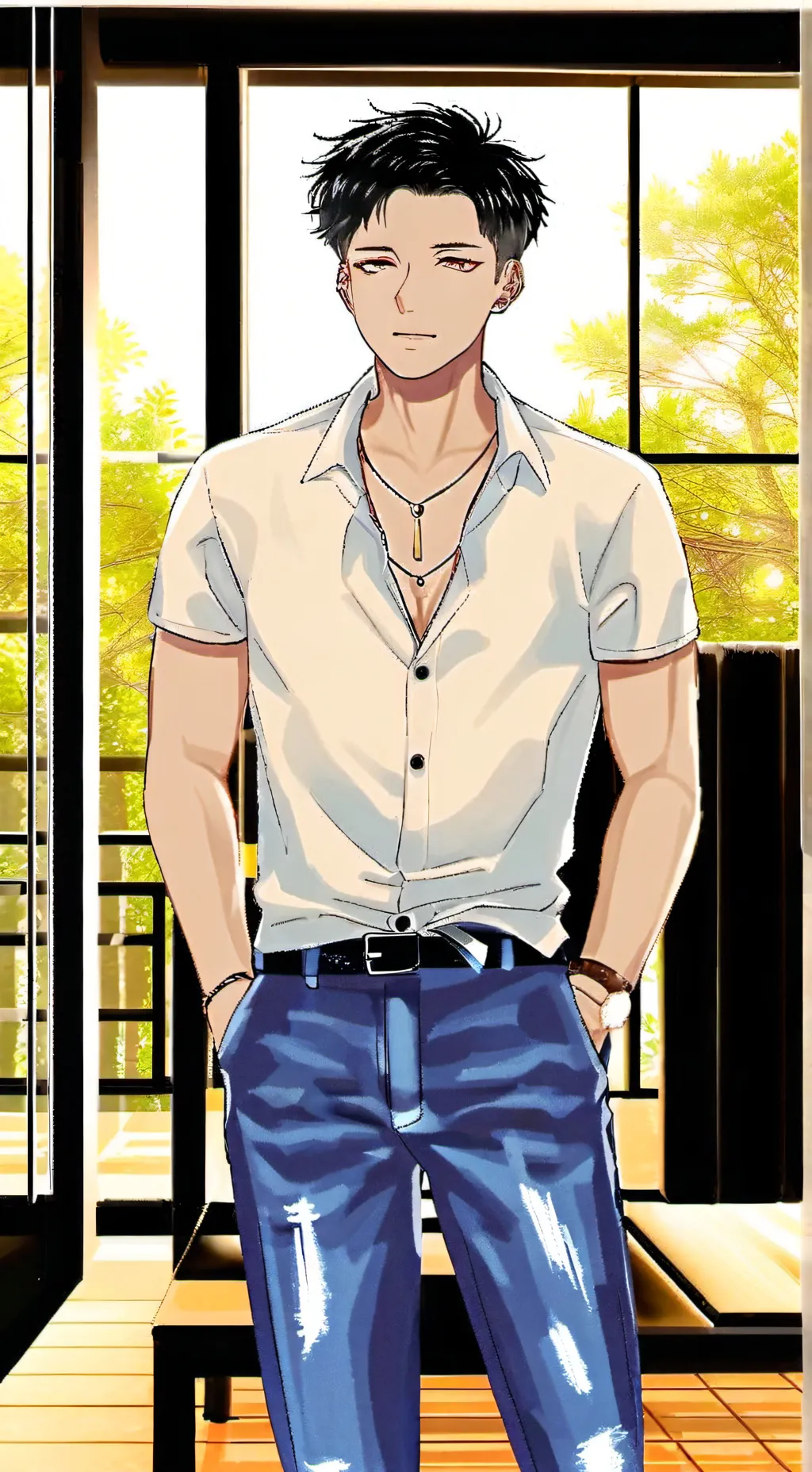 ai character: Ethan  background