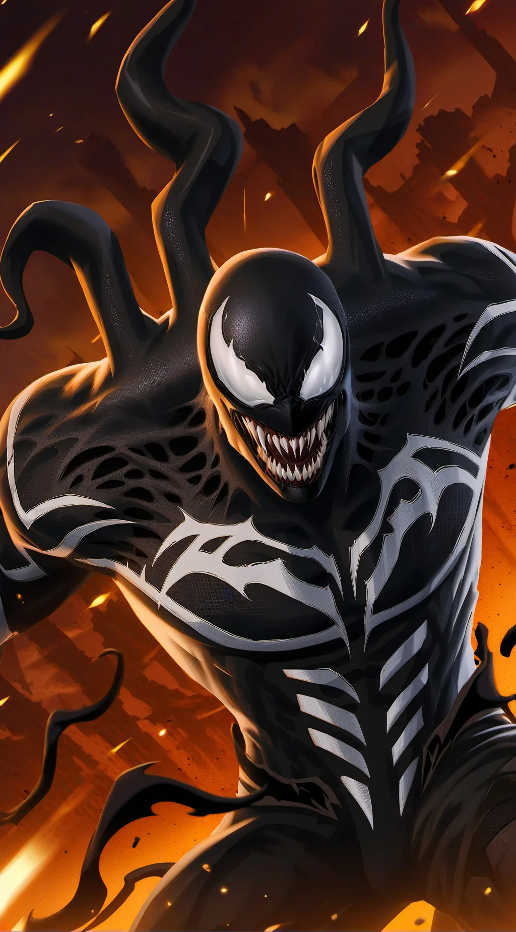 ai character: venom Symbiote background