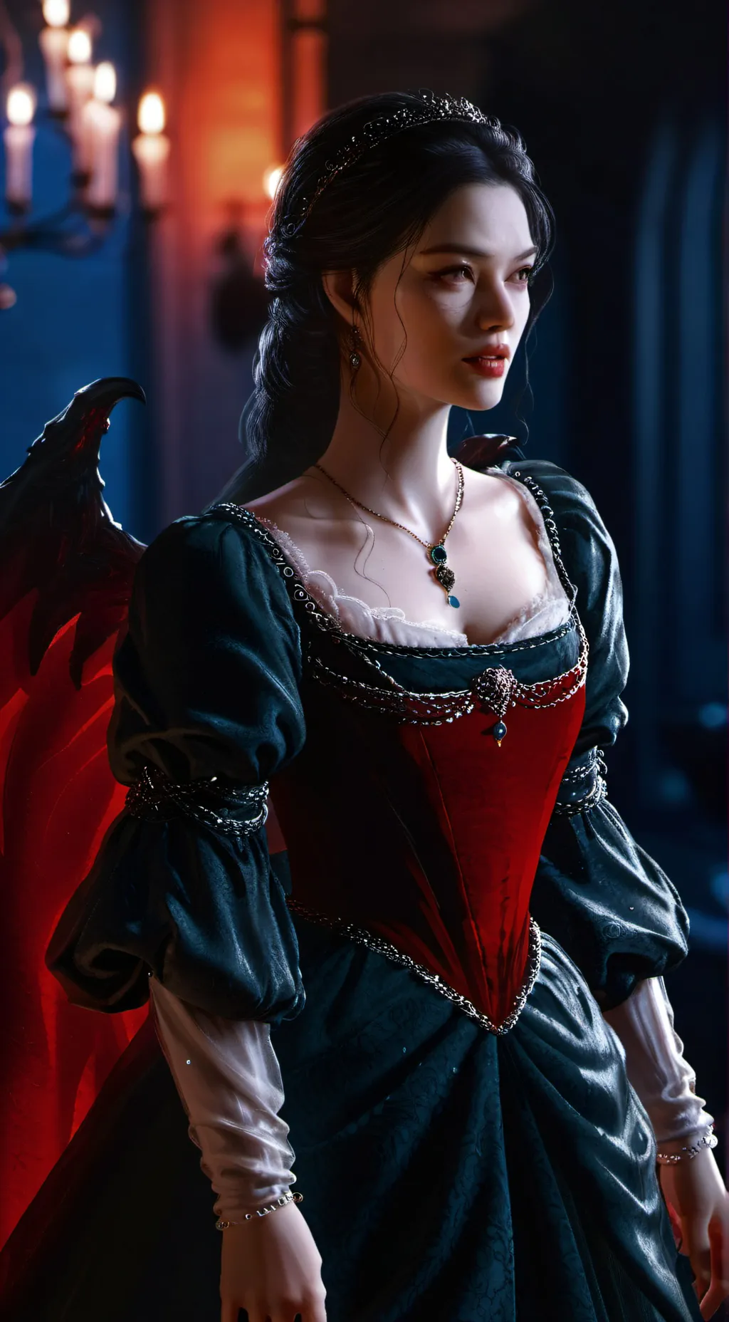 ai character: vampire girl background