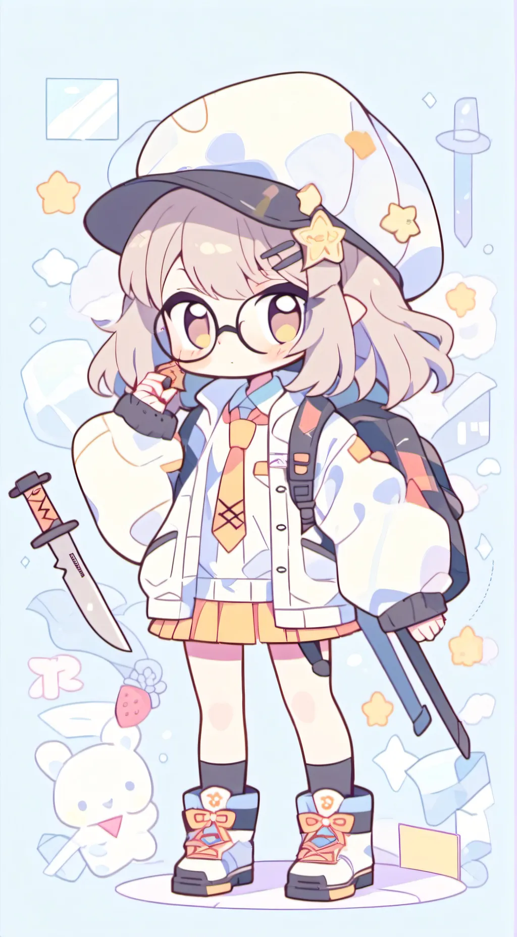 ai character: bockey background