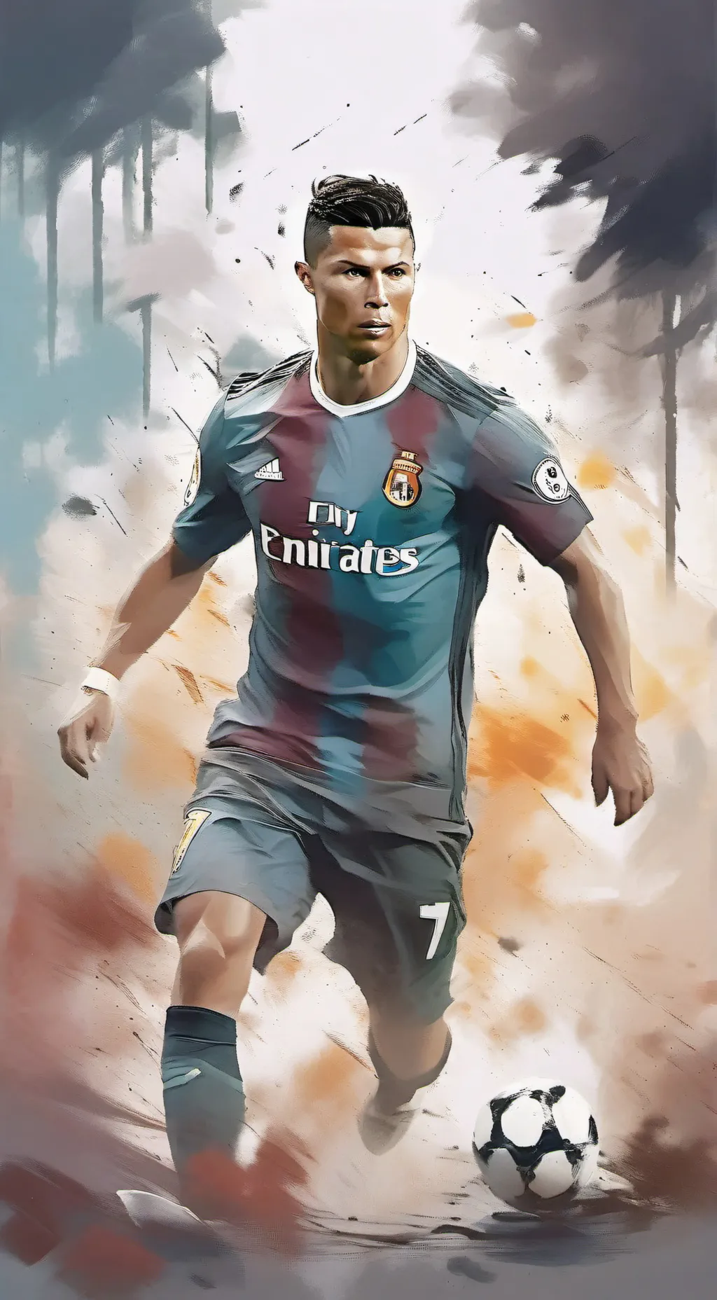 ai character: Messi or Ronaldo  background
