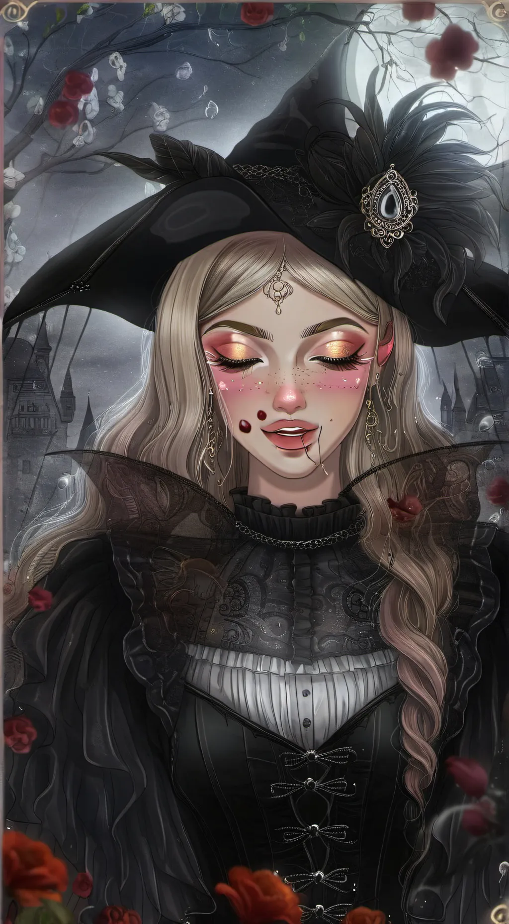 ai character: pink o background