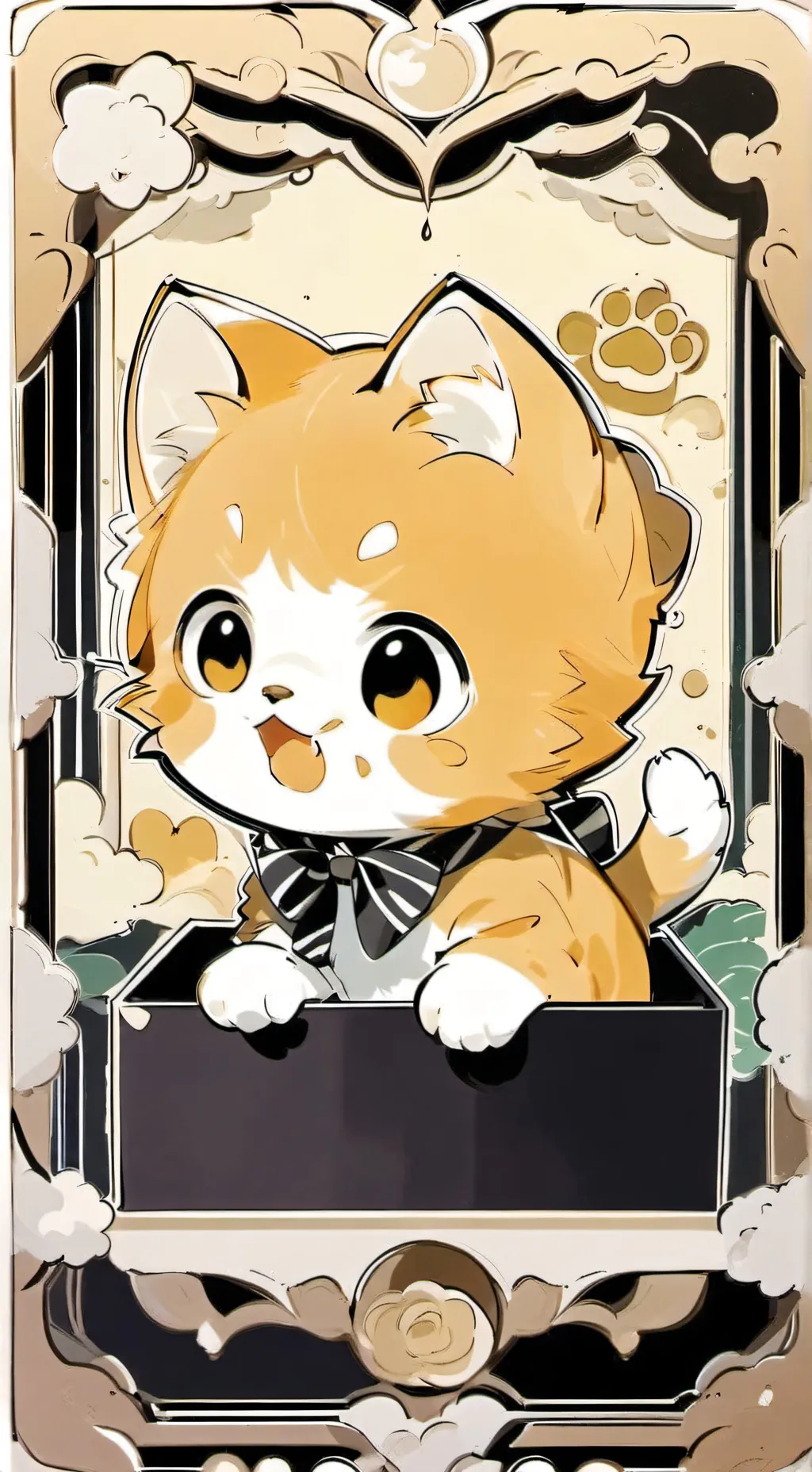 ai character: ginger kitten background