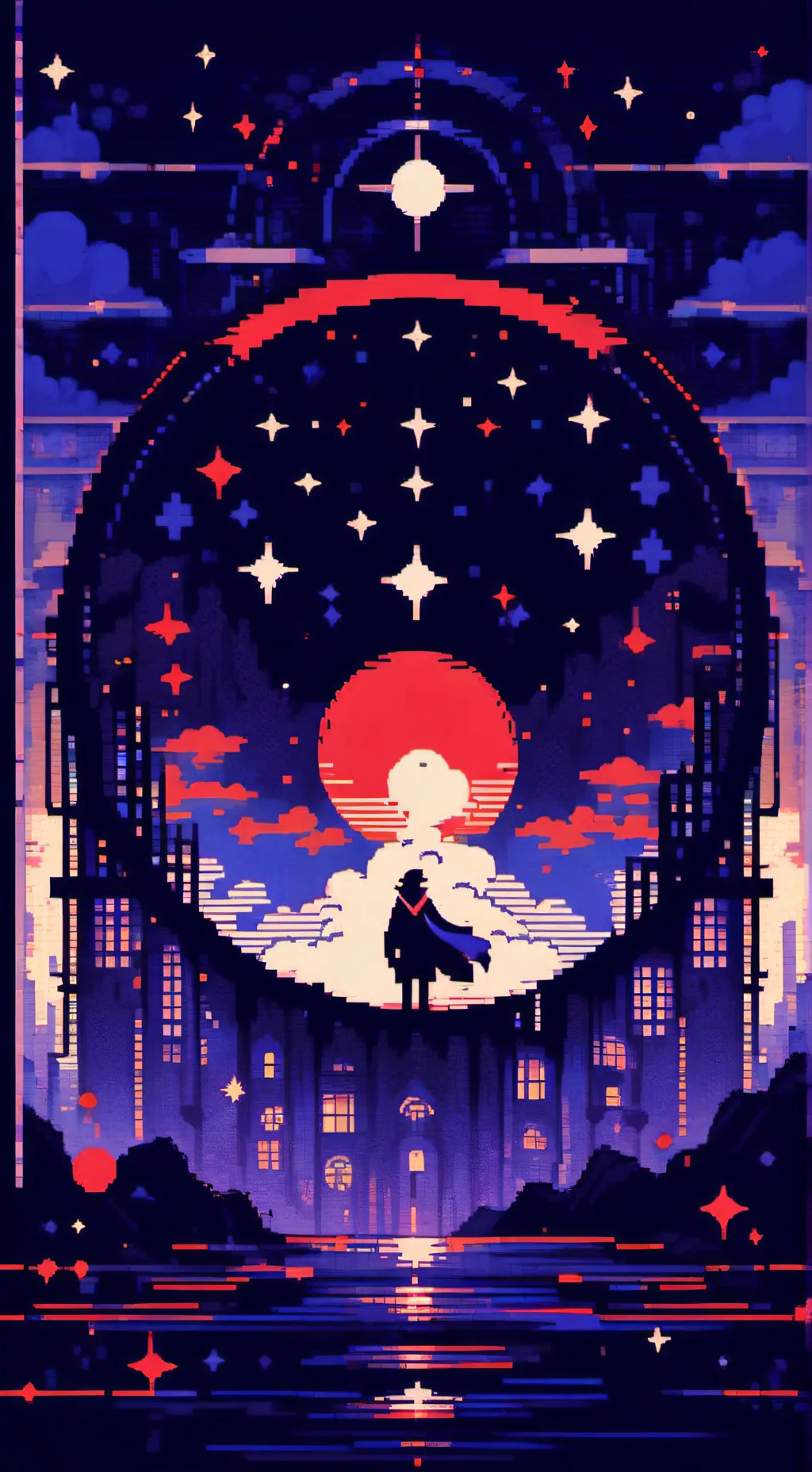 ai character: South korea🤍🖤 ♥️💙 background