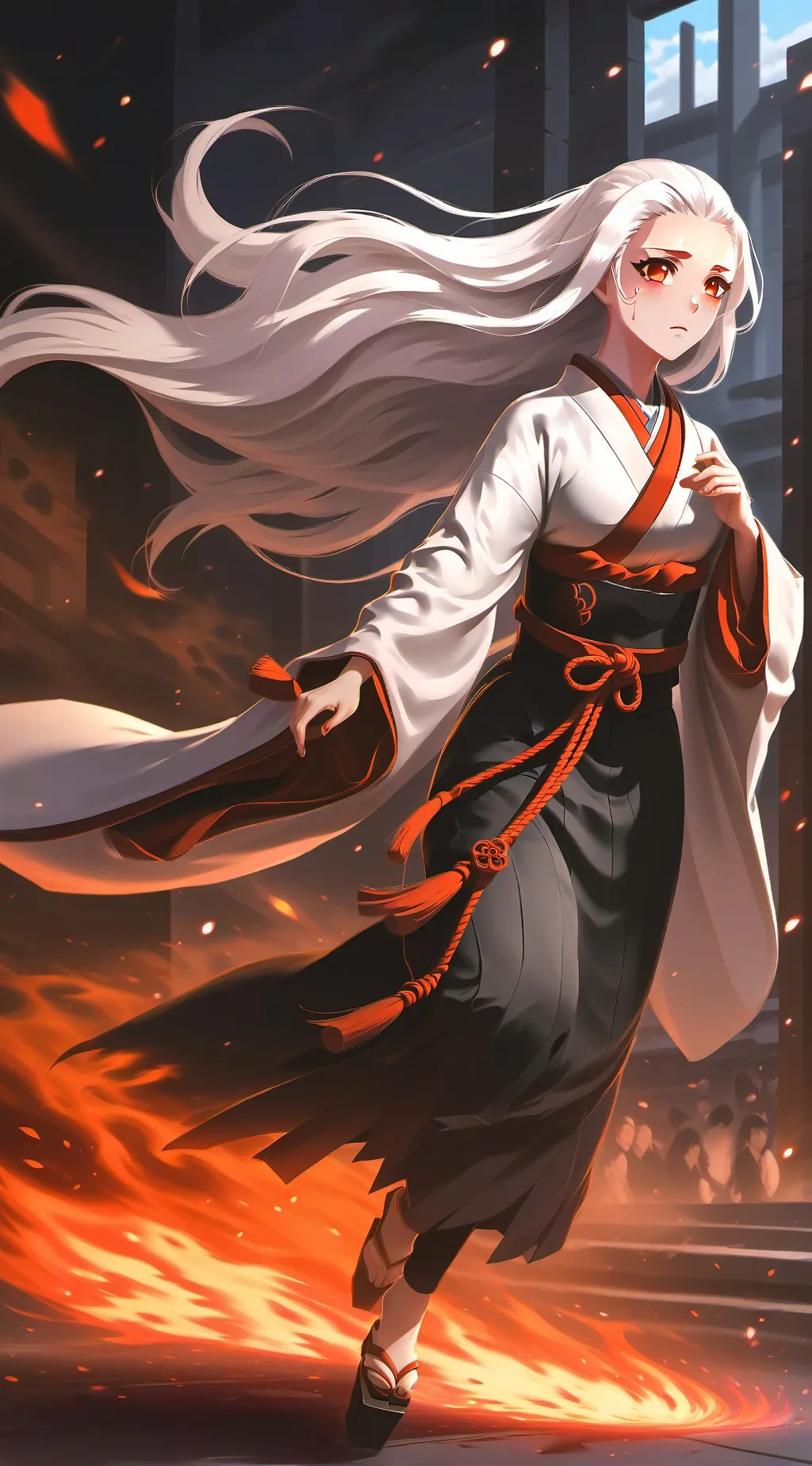 ai character: sayora yamo  background