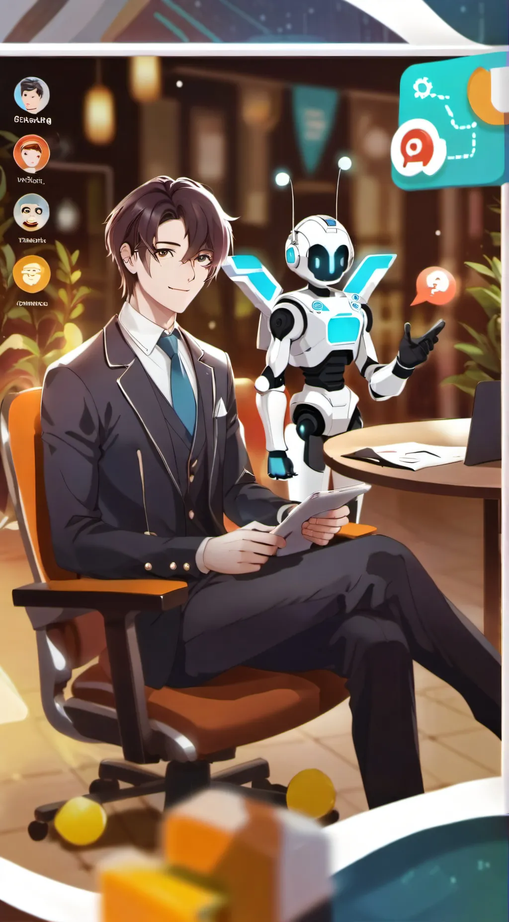 ai character: Talkie Maker background