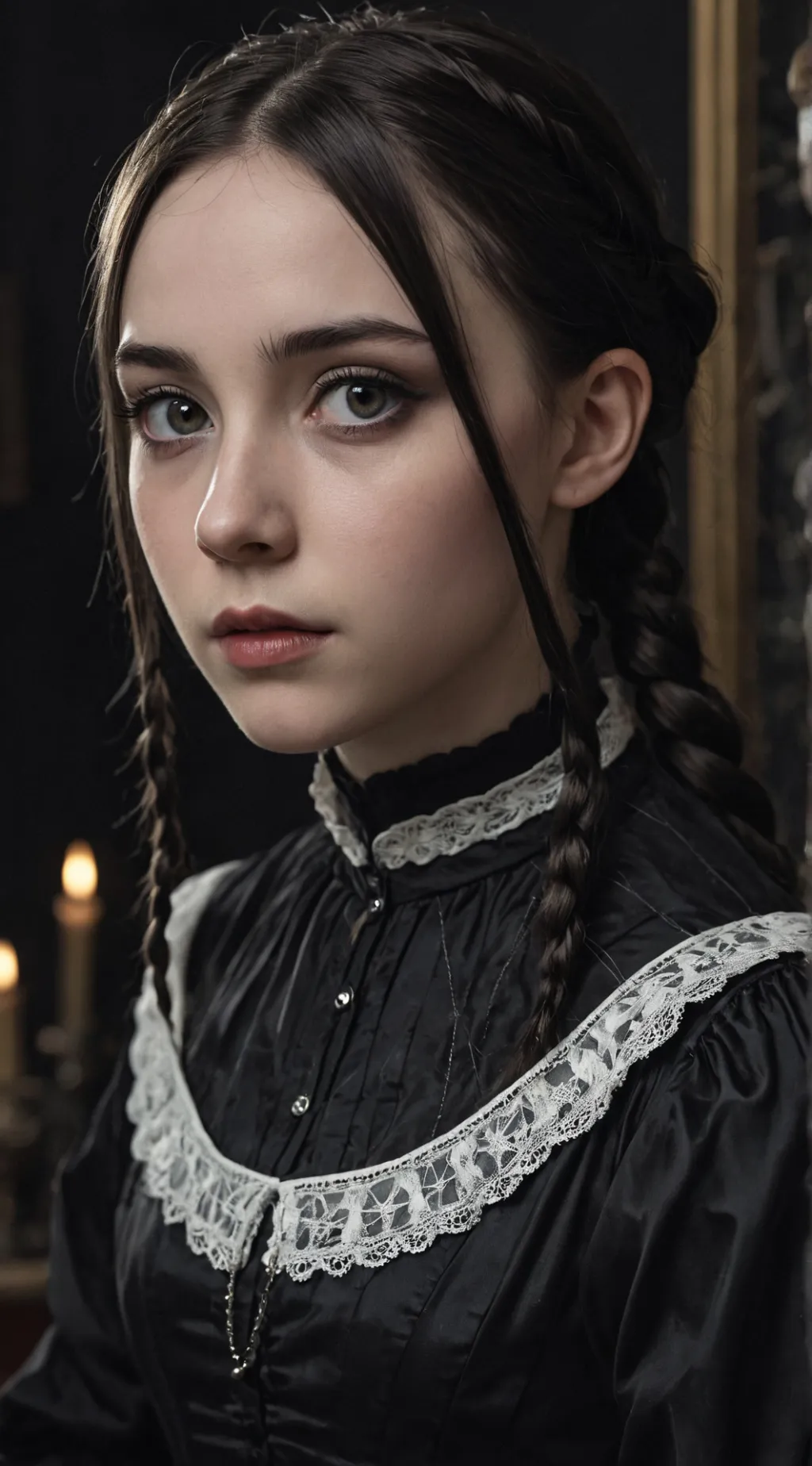 ai character: Wednesday Addams background