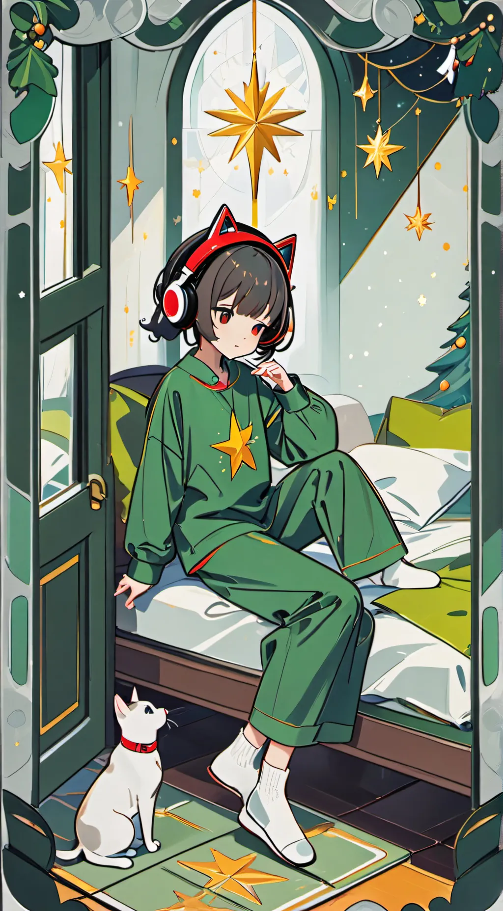 ai character: Christmas  background