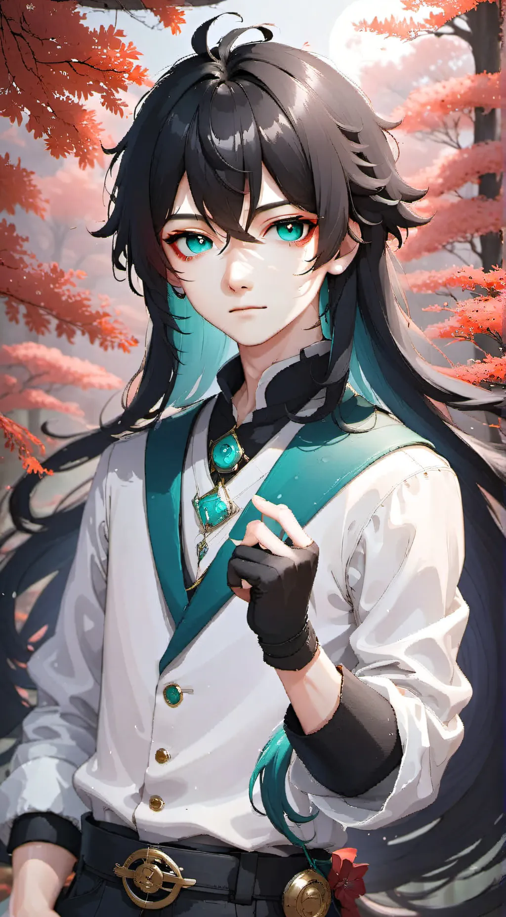 ai character: muichiro demon  background