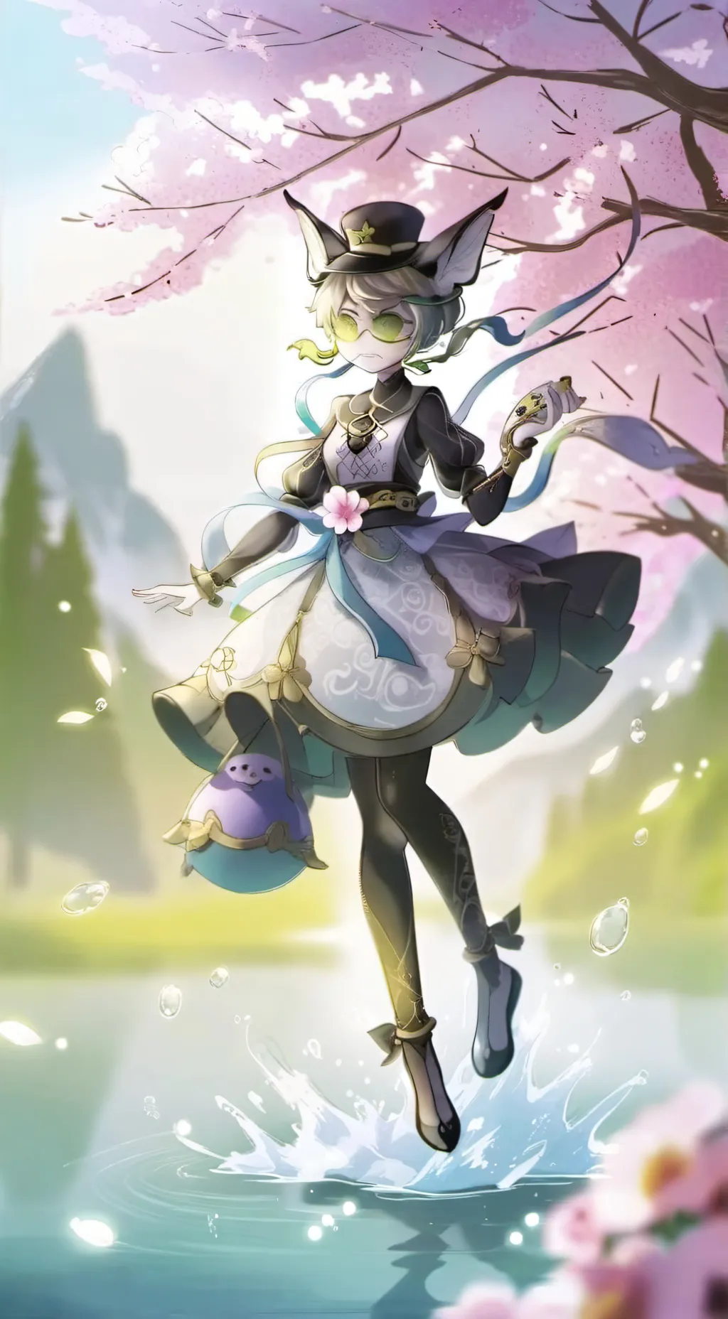 ai character: N and Uzi and cyn background