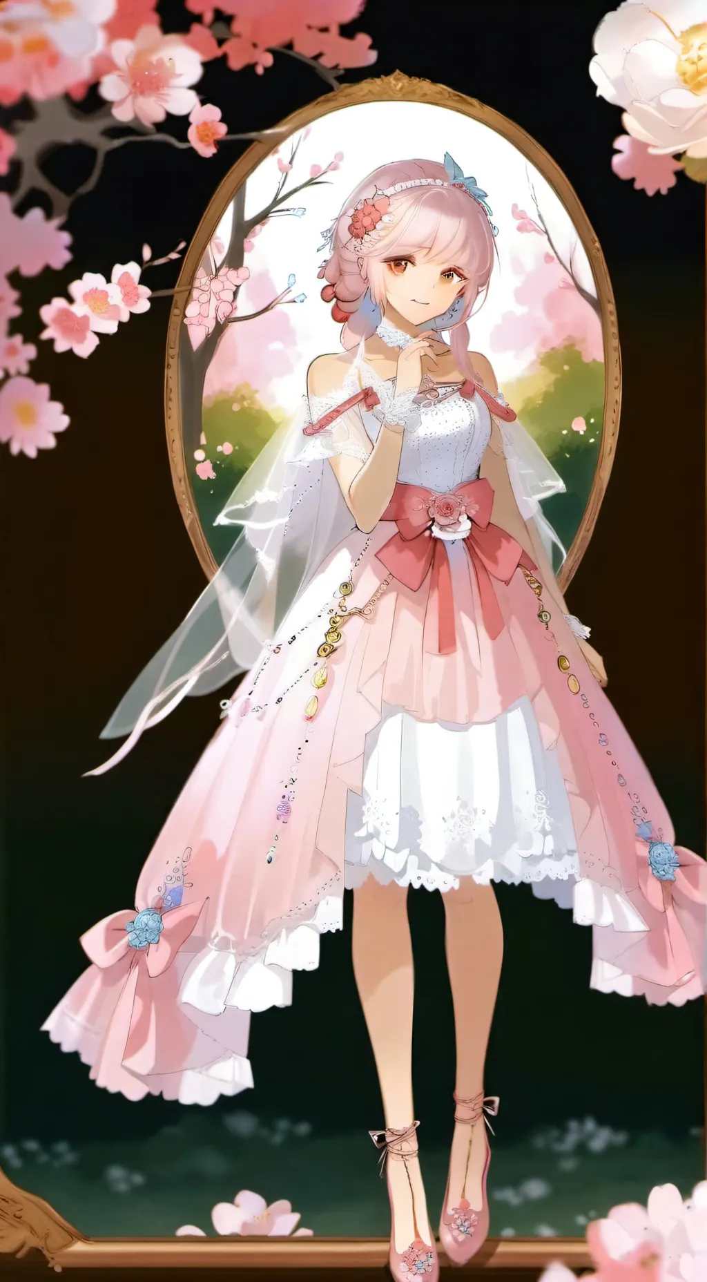 ai character: Sakura background