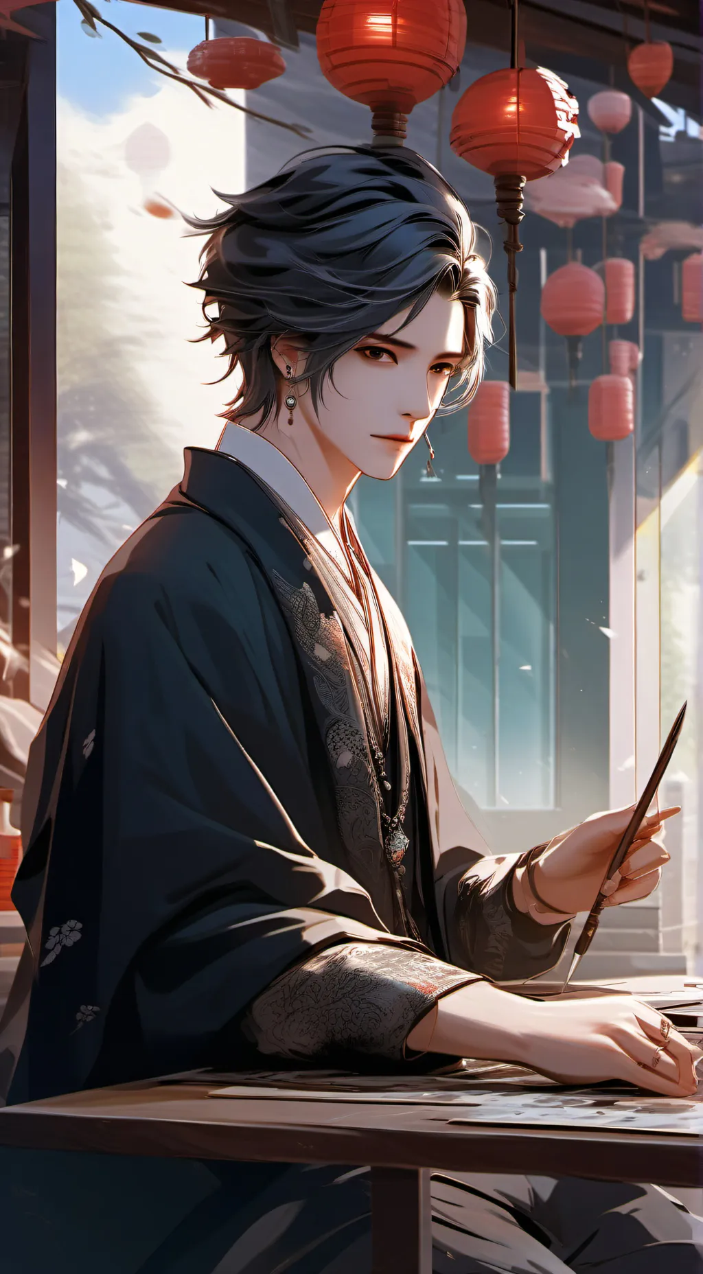 ai character: bakugo  background