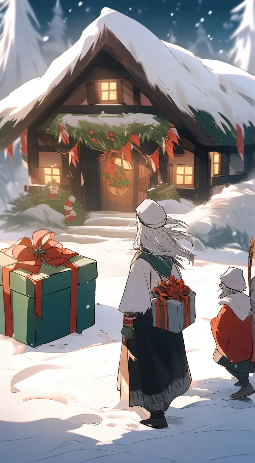 ai character: The North Pole background