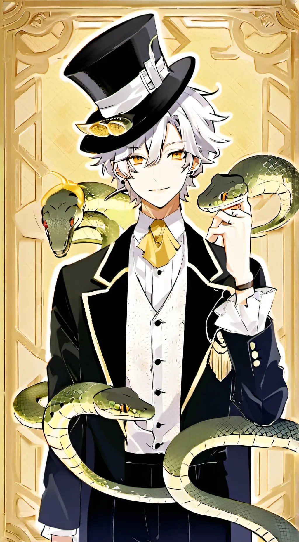 ai character: The Snake Master background